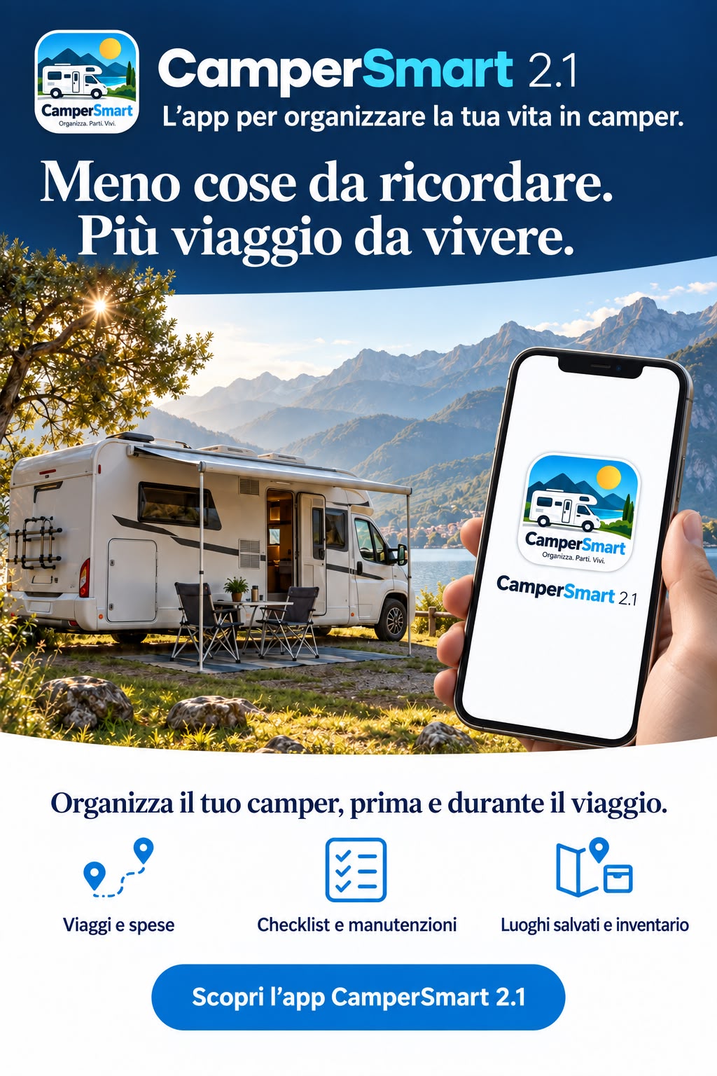 CamperSmart 2.1 per organizzare la vita in camper